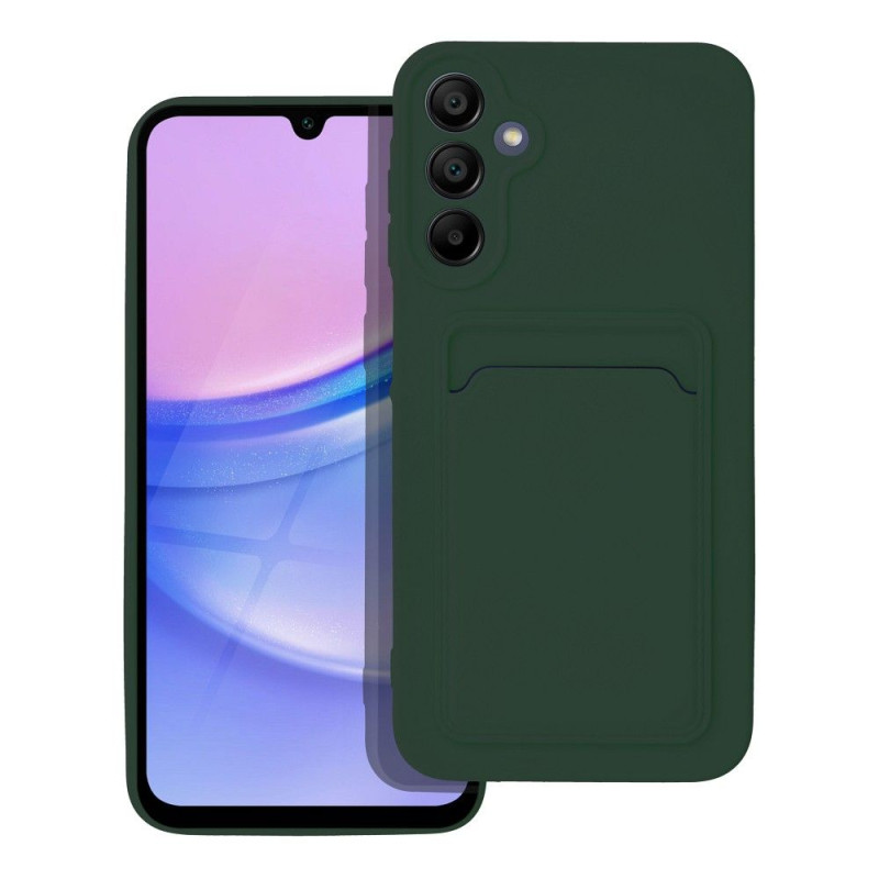 Viedtālruņa aizmugurējais vāciņš Samsung Galaxy A15 5G CARD Case Green