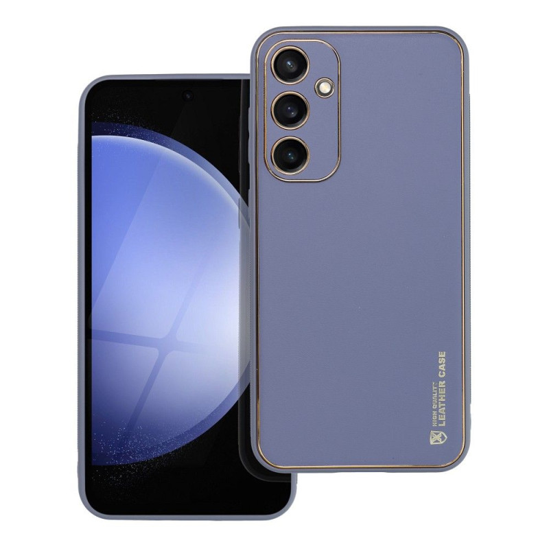 Viedtālruņa aizmugurējais vāciņš Samsung Galaxy S23 FE Leather Blue