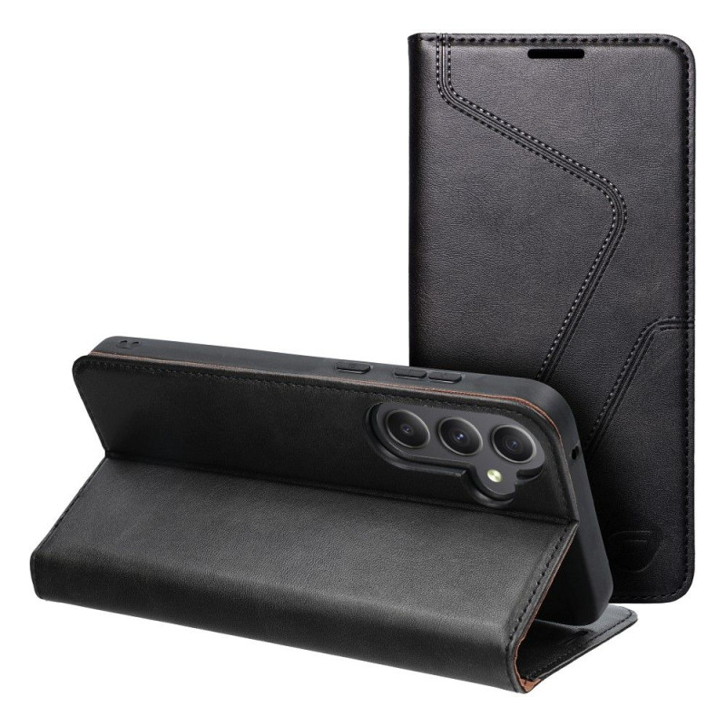 Viedtālruņa atveramais maciņš Samsung Galaxy A35 F-PROTECT Black