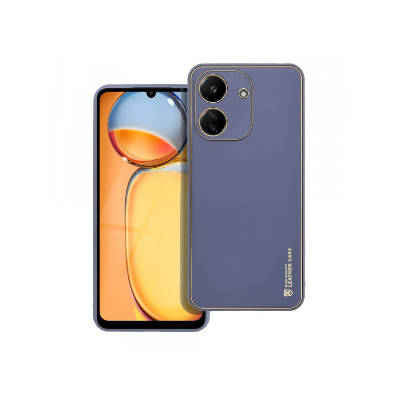 Viedtālruņa aizmugurējais vāciņš Xiaomi Redmi 13C Leather Blue