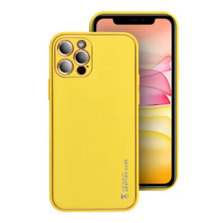 Viedtālruņa aizmugurējais vāciņš Samsung Galaxy A55 5G Leather Yellow