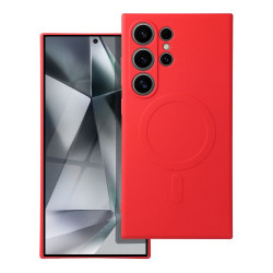 Viedtālruņa aizmugurējais vāciņš Samsung Galaxy S24 Ultra Silicon Mag case Red