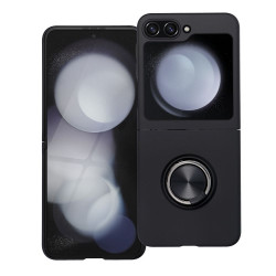 Viedtālruņa atveramais maciņš Samsung Galaxy Z Flip 5 5G Silicone Ring Black