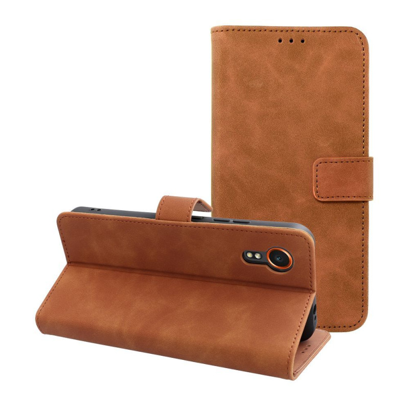Viedtālruņa atveramais maciņš Samsung Galaxy Xcover 7 Tender Brown