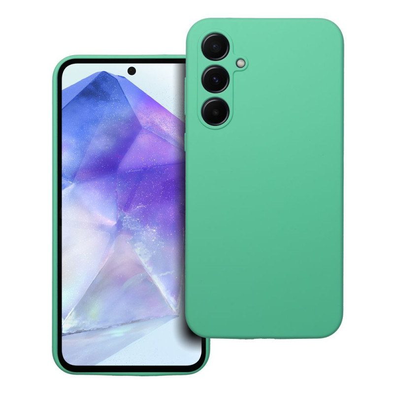 Viedtālruņa aizmugurējais vāciņš Samsung Galaxy A55 5G Silicon 2mm Green