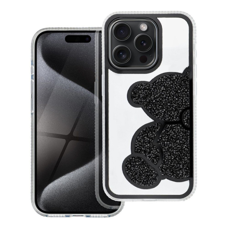 Viedtālruņa aizmugurējais vāciņš Apple Iphone 15 iPhone 15 Melna