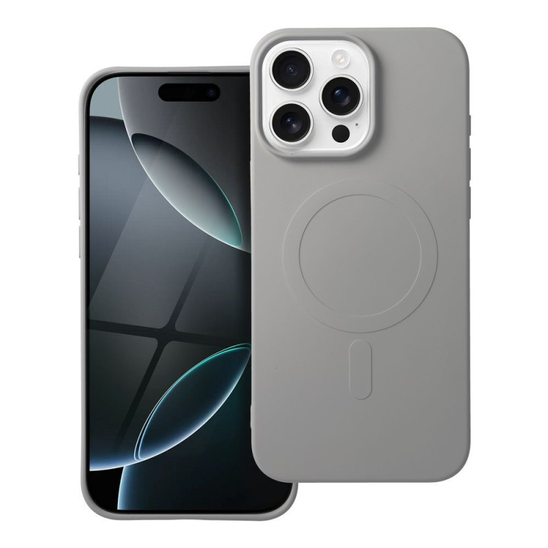 Viedtālruņa aizmugurējais vāciņš Apple iPhone 16 Pro Max Silicon Mag case White Titanium