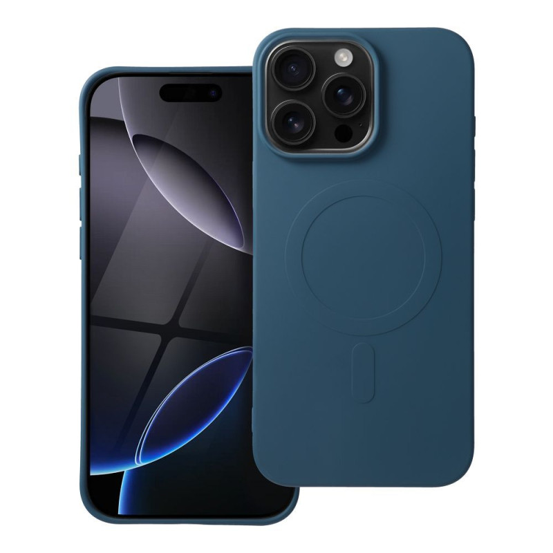 Viedtālruņa aizmugurējais vāciņš Apple iPhone 16 Pro Max Silicon Mag case Blue