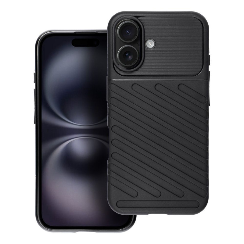 Viedtālruņa aizmugurējais vāciņš Apple Iphone 16 iPhone 16 Melna