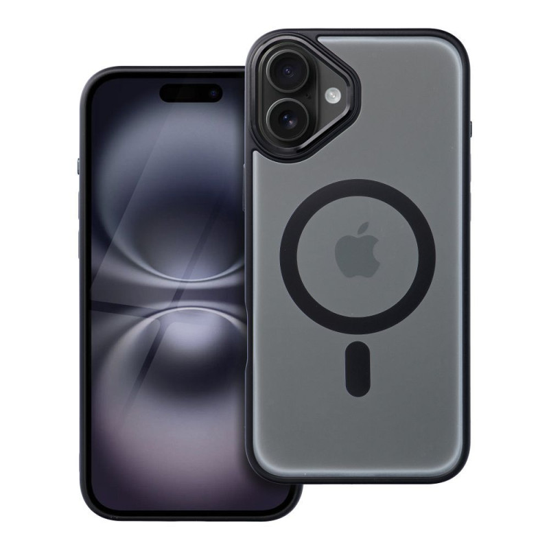 Viedtālruņa aizmugurējais vāciņš Apple Iphone 16 Plus Matte Mag Cover Black