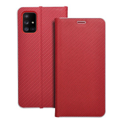 Viedtālruņa aizmugurējais vāciņš Samsung Galaxy A71 Luna Book Carbon Red