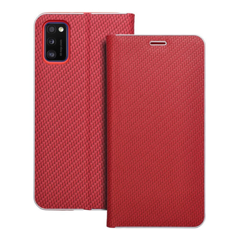 Viedtālruņa atveramais maciņš Samsung Galaxy A41 Luna Book Red