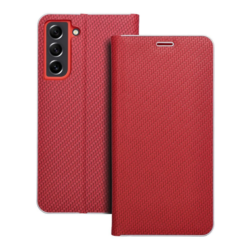 Viedtālruņa atveramais maciņš Samsung Galaxy S21 FE Luna Book Red