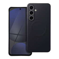Viedtālruņa aizmugurējais vāciņš Samsung Galaxy S24 FE Silicon Mag case Black