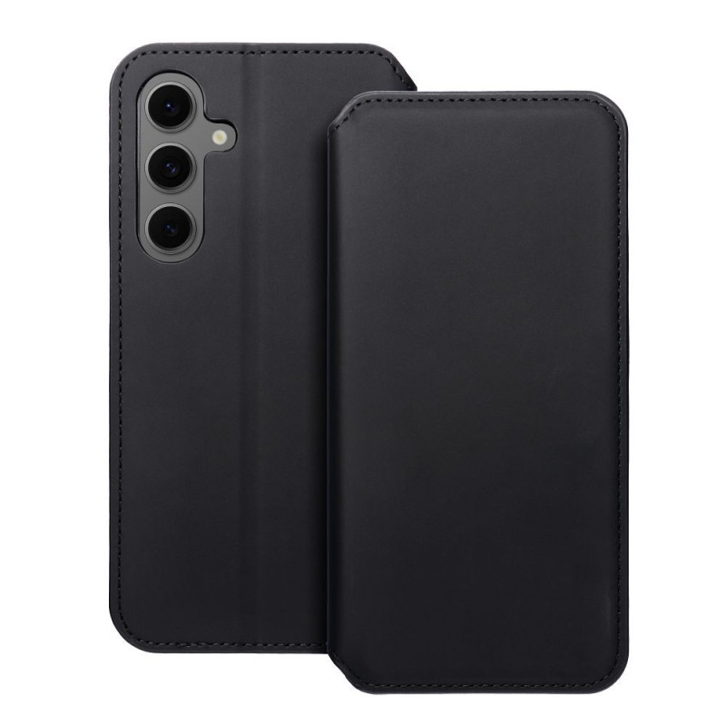 Viedtālruņa atveramais maciņš Samsung Galaxy S24 FE Dual Pocket Book Black