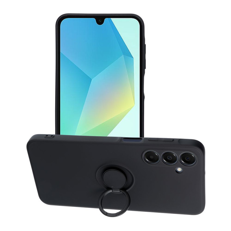 Viedtālruņa aizmugurējais vāciņš Samsung Galaxy A16 Silicone Ring Black