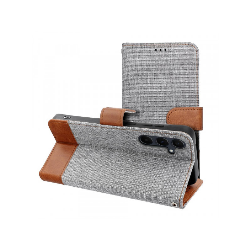 Viedtālruņa atveramais maciņš Samsung Galaxy A41 Jeans Grey