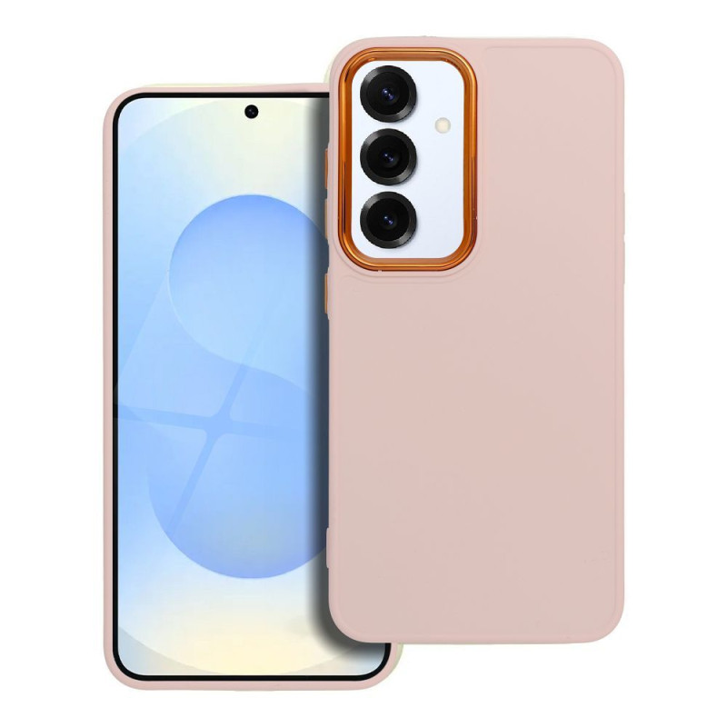 Viedtālruņa aizmugurējais vāciņš Samsung Galaxy S25 Frame case Sand Pink
