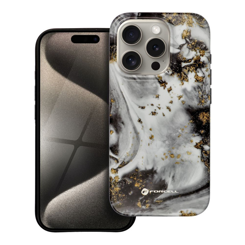Viedtālruņa aizmugurējais vāciņš Apple iPhone 15 Pro F-PROTECT Gold, Silver