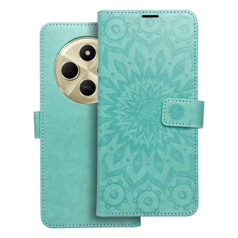 Viedtālruņa atveramais maciņš Xiaomi Redmi 14C Mezzo Book Mandala Green