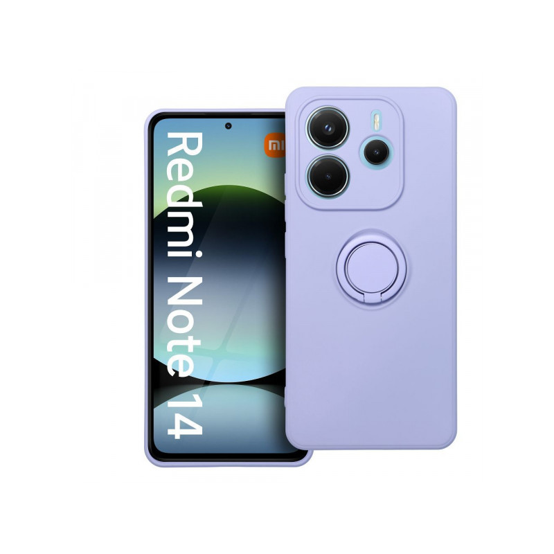 Viedtālruņa aizmugurējais vāciņš Xiaomi Redmi Note 14 5G Silicone Ring Case Violet