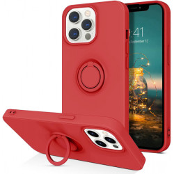 Viedtālruņa aizmugurējais vāciņš Apple iPhone 12 Pro Max Silicone Ring Red