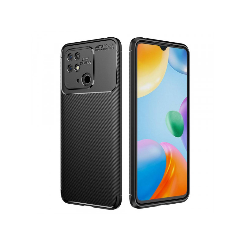 Viedtālruņa aizmugurējais vāciņš Xiaomi Redmi 10C Carbon Fiber Black