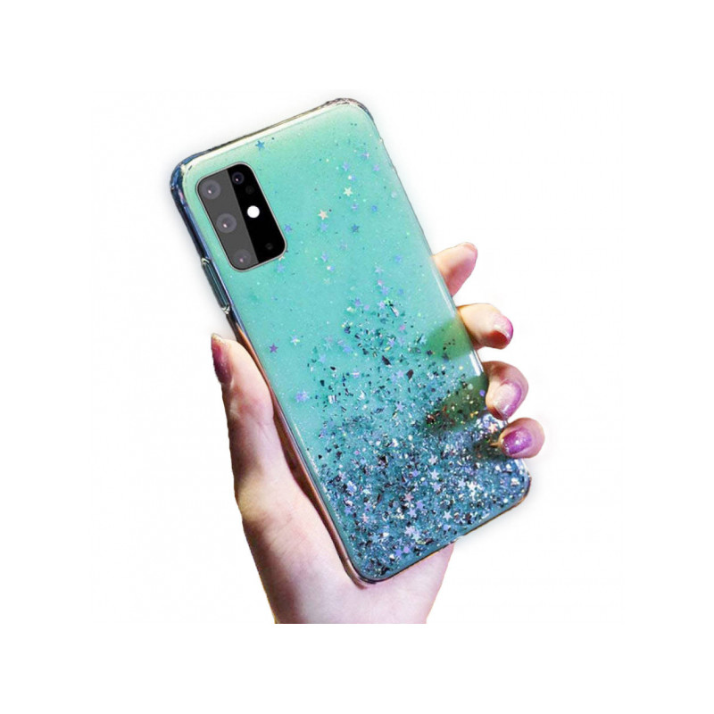 Viedtālruņa aizmugurējais vāciņš Samsung Galaxy S23 Plus Glue Glitter Mint, With Design