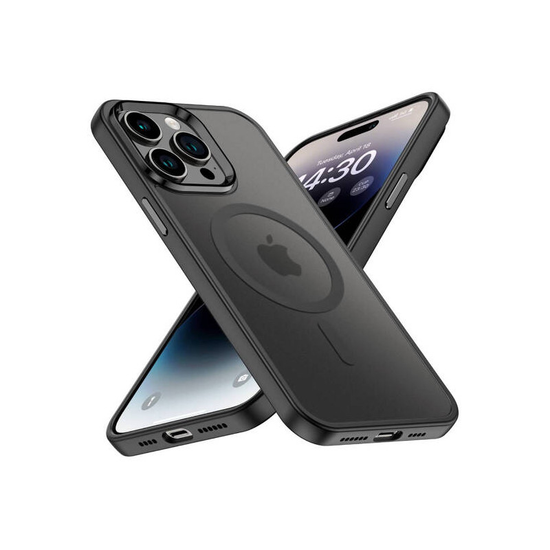 Viedtālruņa aizmugurējais vāciņš Apple iPhone 13 Pro Max Matt Magsafe Black