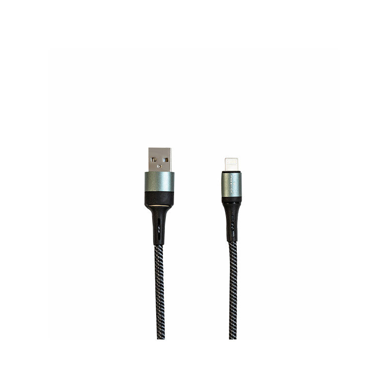 Kabelis T10 USB-A to Lightning Black