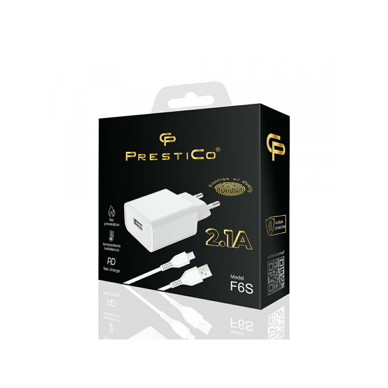 Lādēšanas komplekts F6S plus Micro USB Cable White