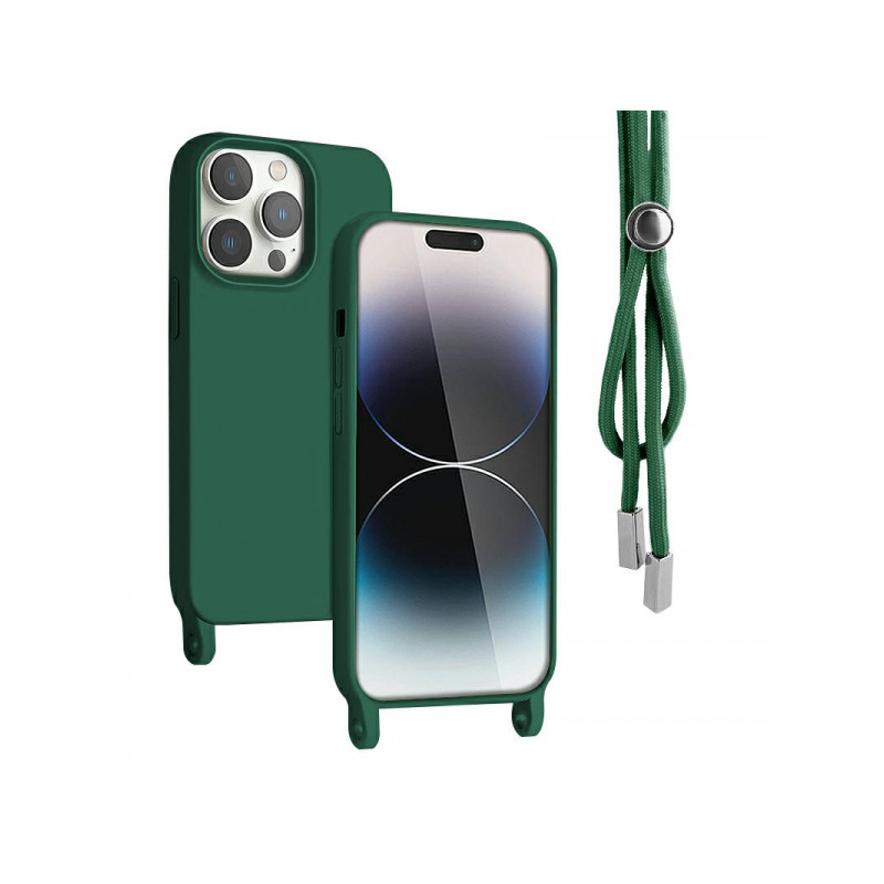 Viedtālruņa aizmugurējais vāciņš Apple iPhone 12/12 Pro Rope Case Green