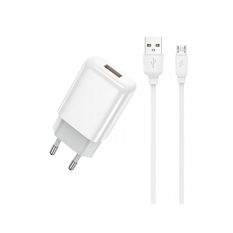 Lādēšanas komplekts F7S Plus Micro USB Cable White