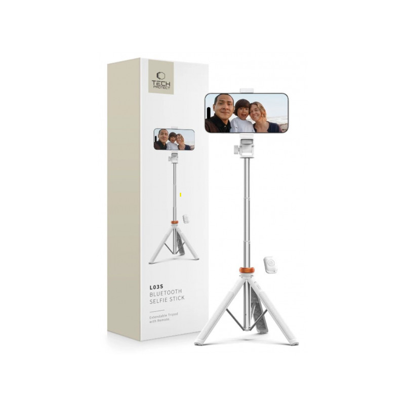 Pašportretu kāts/statīvs Bluetooth selfie stick White