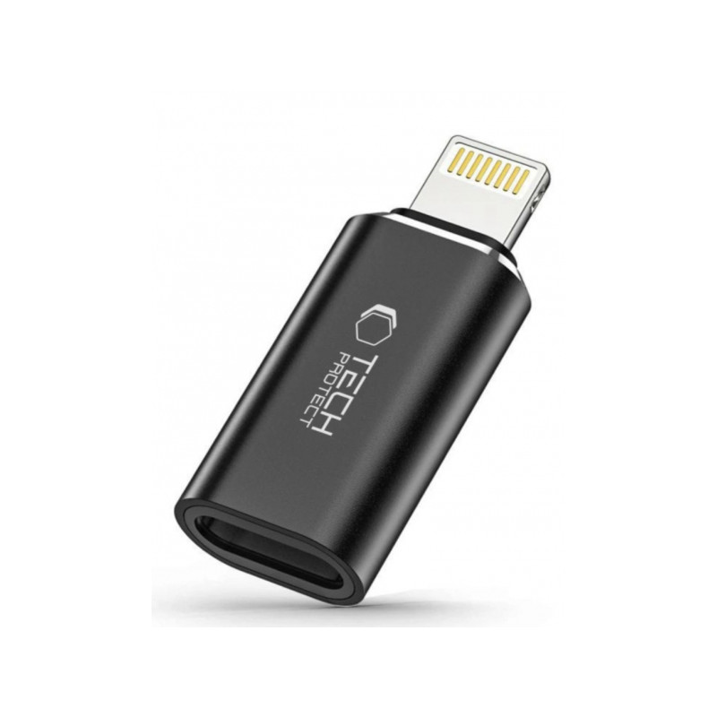 Kabeļa pārveidotājs Lightning / USB-C Adapter Black