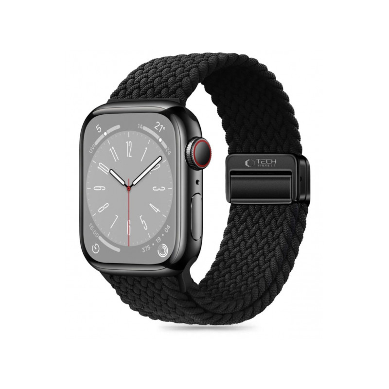 Viedpulksteņa siksniņa Apple Nylonmag strap for Apple Watch 42/44/45/49 mm Black