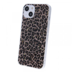 Viedtālruņa aizmugurējais vāciņš Samsung Galaxy S21 FE Gold Glam Leopard1 Black, With Design