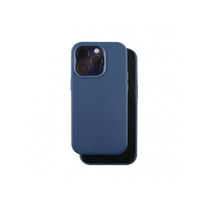 Viedtālruņa aizmugurējais vāciņš Apple iPhone 15 Pro Leather Mag Dark Blue