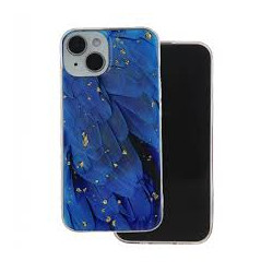 Viedtālruņa aizmugurējais vāciņš Samsung Galaxy S24 Gold Glam Blue, With Design