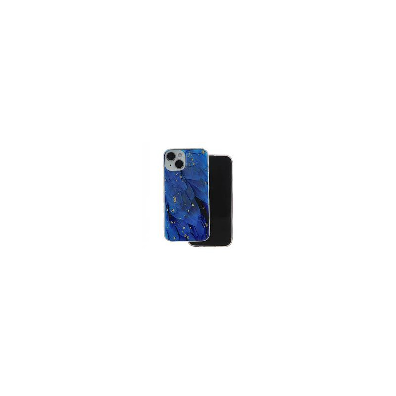Viedtālruņa aizmugurējais vāciņš Samsung Galaxy S24 Gold Glam Blue, With Design