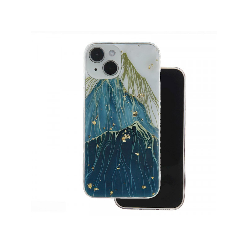 Viedtālruņa aizmugurējais vāciņš Samsung Galaxy A15 5G Gold Glam Blue, White, With Design