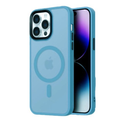 Viedtālruņa aizmugurējais vāciņš Apple Iphone 16 Fashion Case MagSafe Light Blue, Transparent