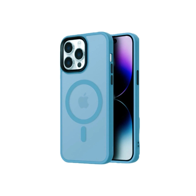 Viedtālruņa aizmugurējais vāciņš Apple Iphone 16 Plus Fashion Case MagSafe Light Blue, Transparent