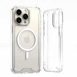 Viedtālruņa aizmugurējais vāciņš Apple iPhone 16 Pro Corner Case MagSafe Transparent