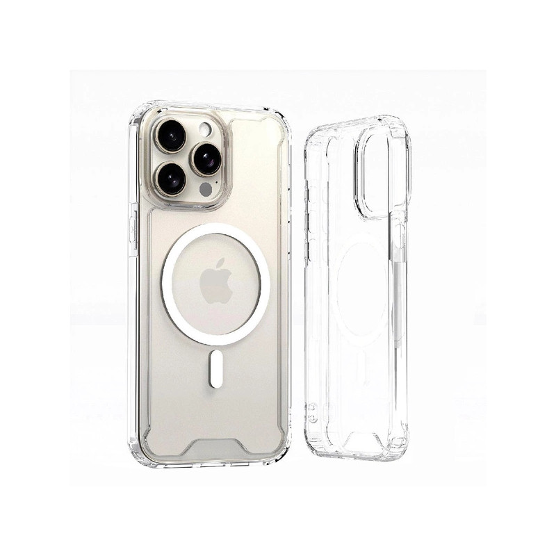 Viedtālruņa aizmugurējais vāciņš Apple iPhone 16 Pro Max Corner Case MagSafe Transparent