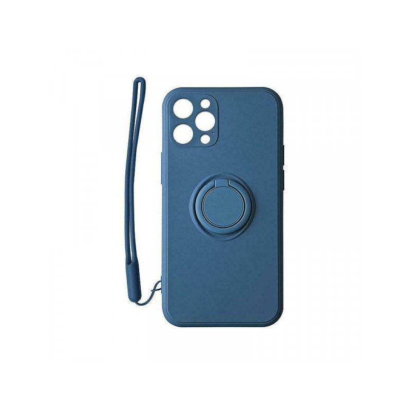 Viedtālruņa aizmugurējais vāciņš Apple iPhone 12 Mini Pastel Ring Dark Blue