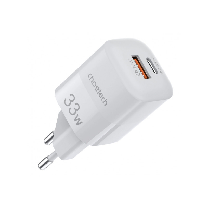 Strāvas adapteris Charger GaN USB / USB Type C 33W White
