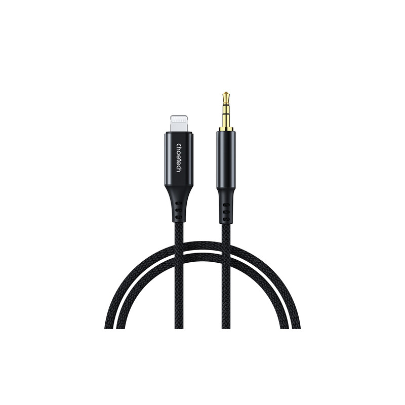 Audio kabelis Apple Lightning Aux 3.5mm AUX009 Black