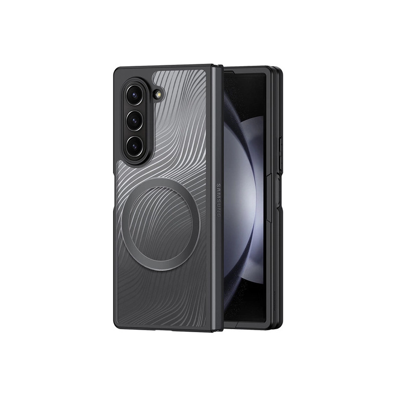 Viedtālruņa aizmugurējais vāciņš Samsung Galaxy Z Fold 6 Aimo Mag Black, Transparent