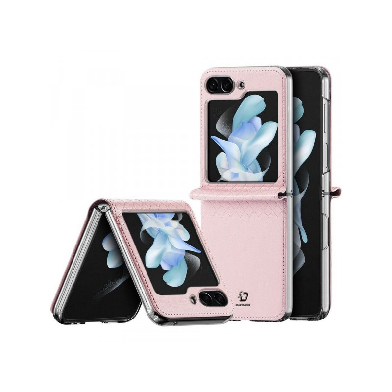 Viedtālruņa aizmugurējais vāciņš Samsung Galaxy Z Flip 5 5G Bril Leather Pink